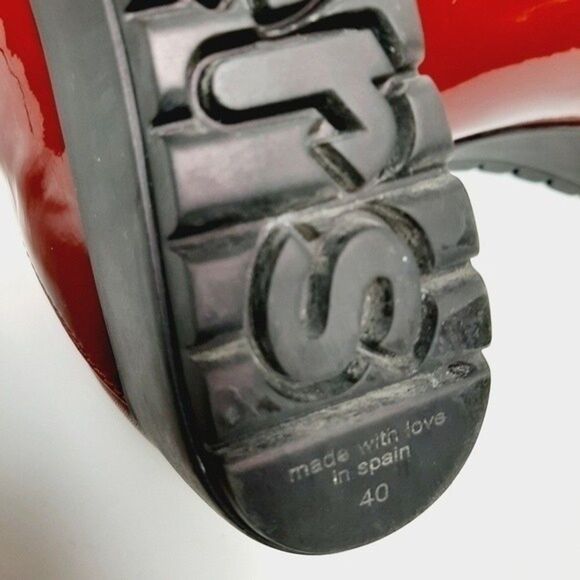 WONDERS Spain Wedge Loafers Red Patent Leather Sz Eur 40 | US 8.5 - Picture 13 of 14